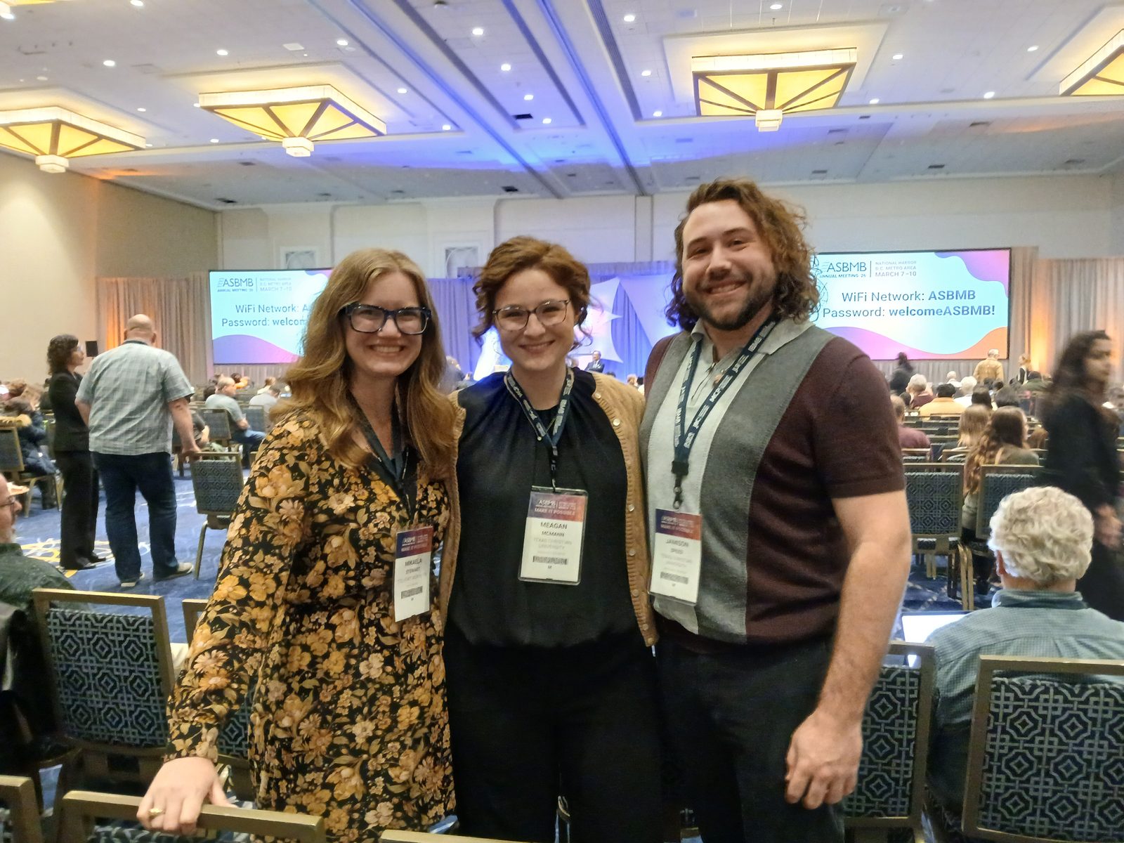 Dr. Stewart with two graduate students at the ASBMB Annual Meeting